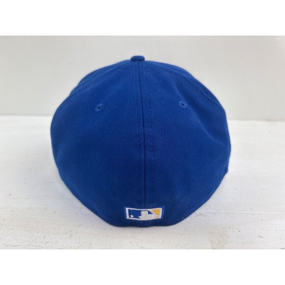 Seattle Mariners Pilot New Era 100th Anniversary Hat Blue & Yellow Sz 7 3/4 - Picture 3 of 7